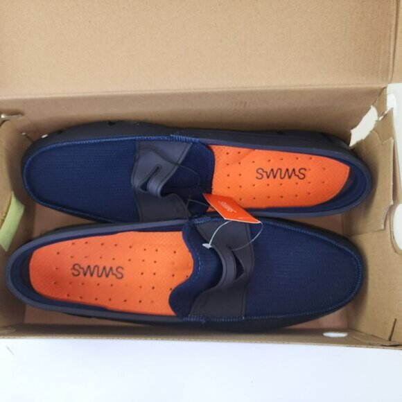 New SWIMS Black Loafer Slip On Navy Blue Shoes (13 US) main image 3